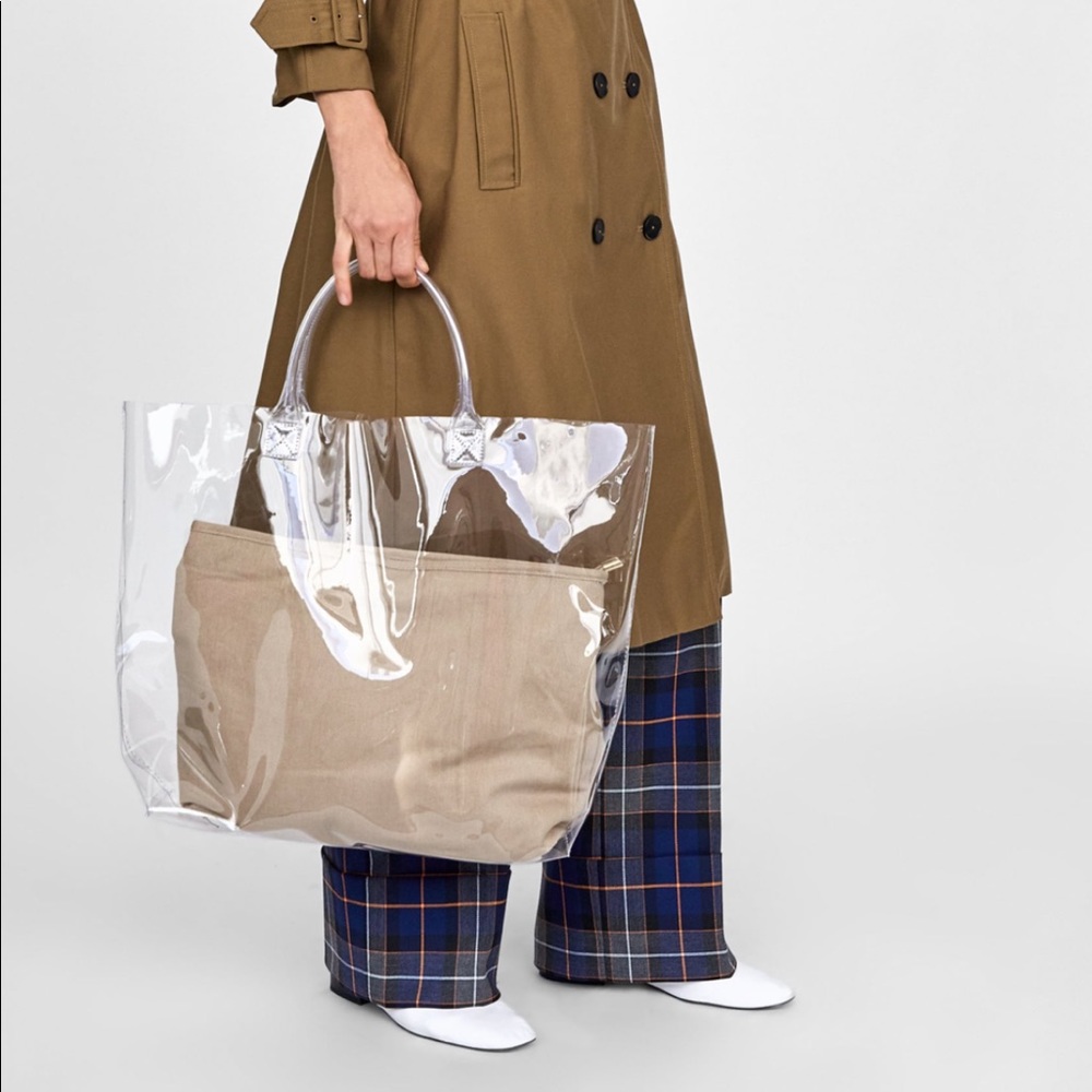ZARA TRANSPARENT TOTE